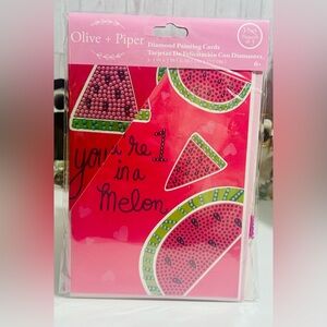3pk Diamond Painting Cards by Olive + Piper Valentine’s Day 5in x 7in NWT